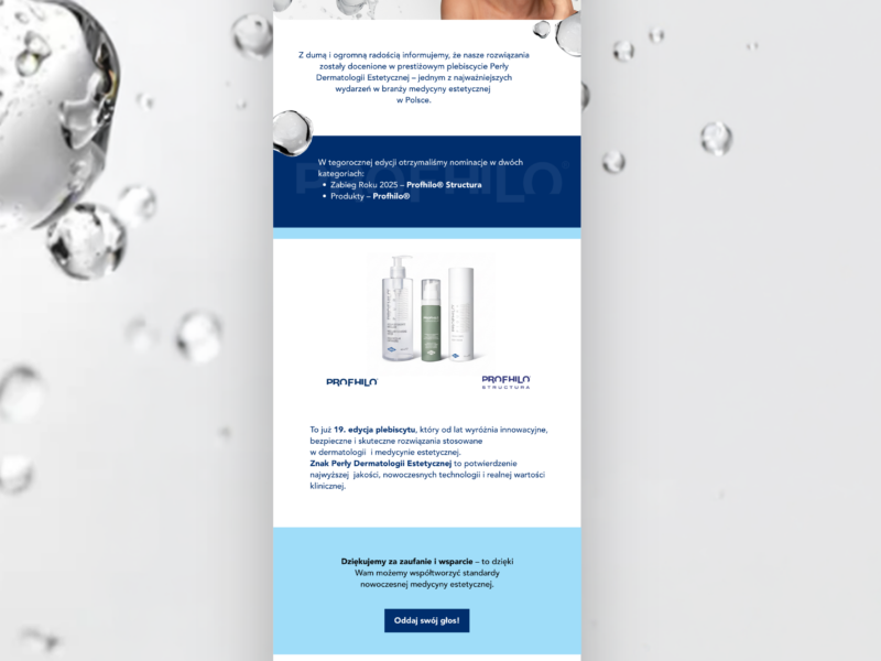E-mail design for IBSA DERMA — project by Daniela Rybiałek